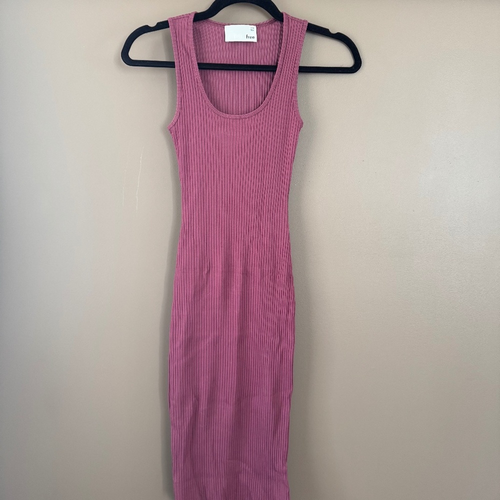 Aritzia Wilfred Free Bruni Midi Dress, XXS, 2XS, foulard rose pink